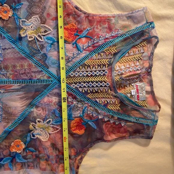 Johnny Was Jolene Mesh Dress - Picture 3 of 5